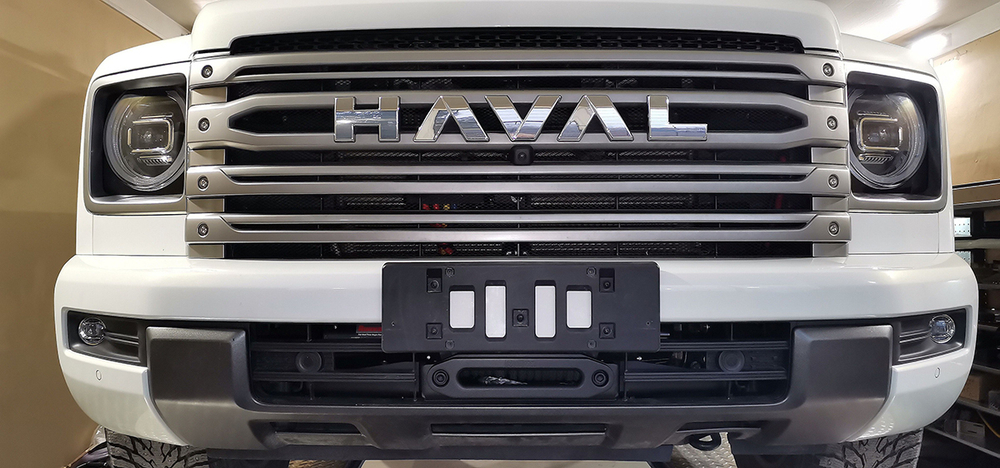 Площадка под лебёдку в штатный бампер Haval H9 2024+ РИФ