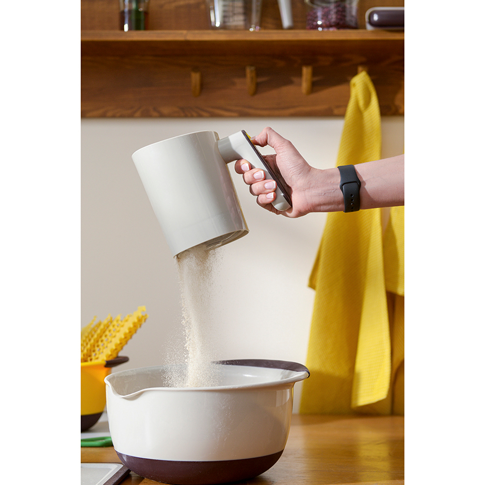 Просеиватель для муки на батарейках wheat, 1 л, светло-серый