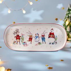 БЛЮДО ОВАЛЬНОЕ LEFARD "WINTER STORY" 34*14,5 СМ (КОР=12ШТ.)