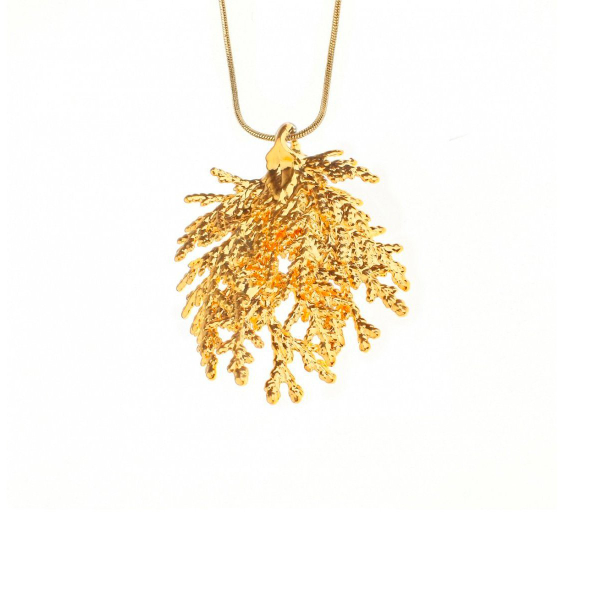 Колье лист Ester Bijoux Кипарис LF28A-G BR