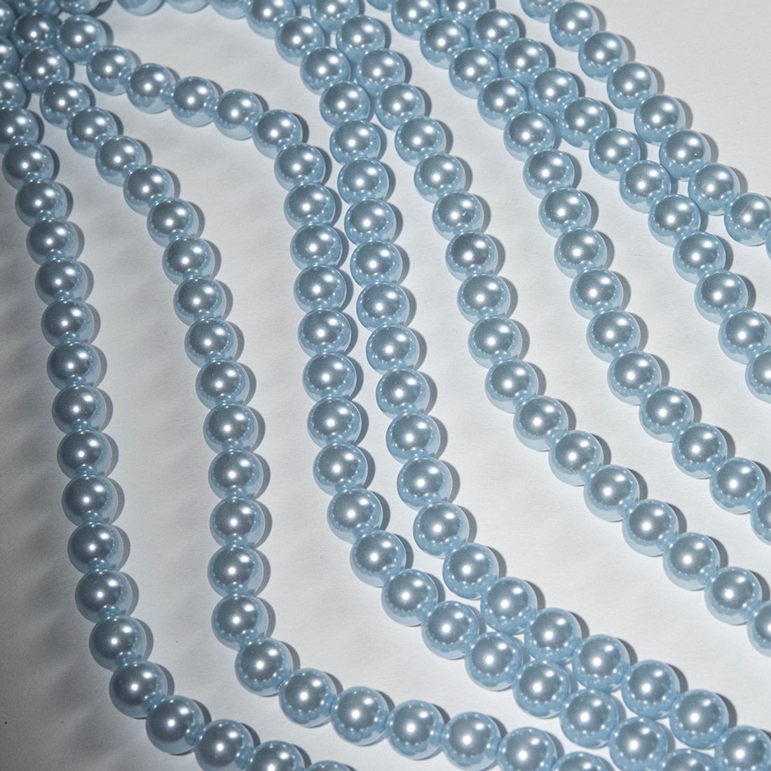 Хрустальный жемчуг, оттенок "Нежно-голубой", шар 10мм, улучшенное покрытие