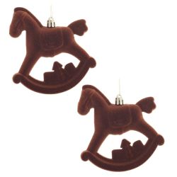 GAEM Набор из 2шт, Украшение новогоднее "Лошадка", L10 W5 H11 см