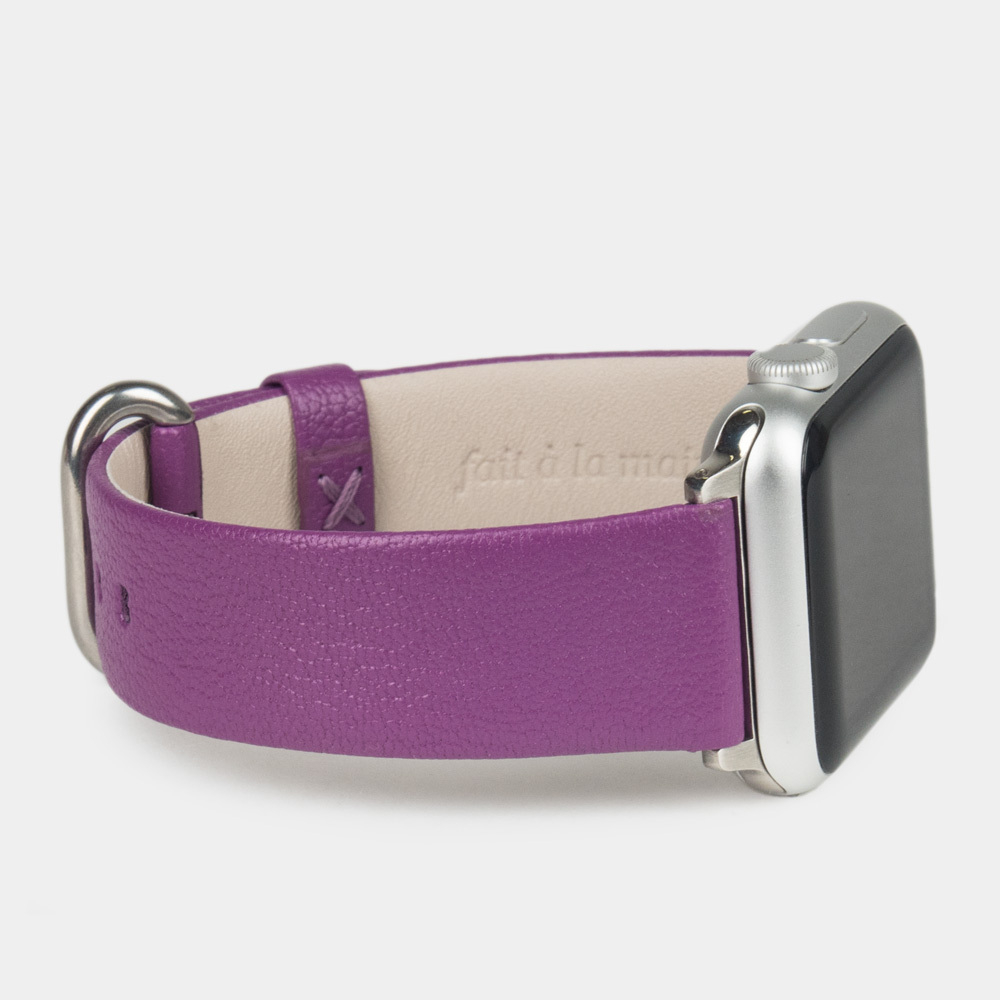 Ремешок для Apple Watch 40/41/42 mm из кожи козы, фиалкового цвета
