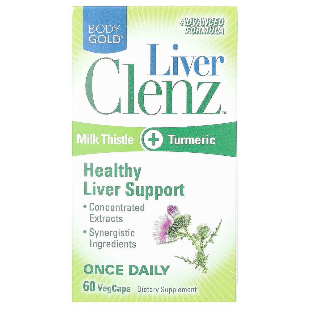 BodyGold, Liver Clenz, 60 растительных капсул