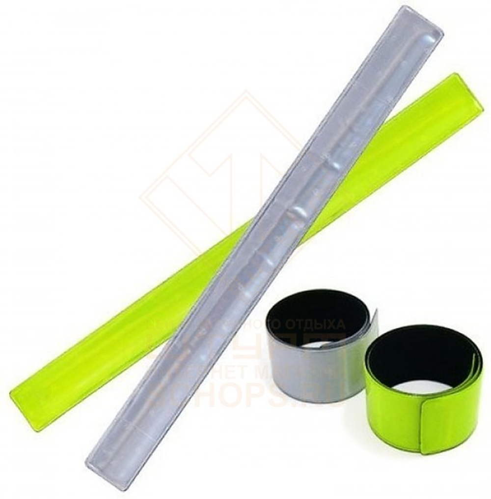 Браслет световозвращающий самофиксирующийся 30x300, Neon Green