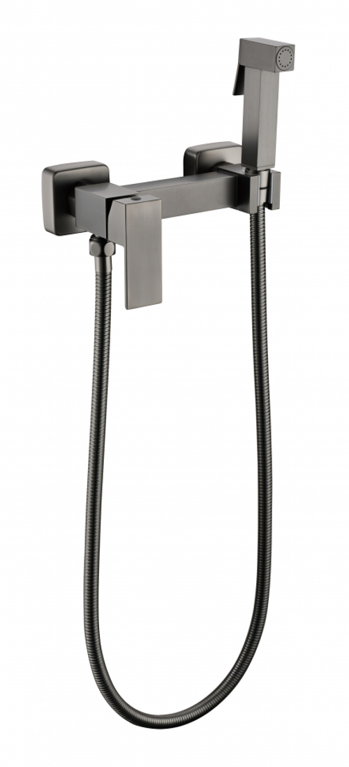 Смеситель с гигиеническим душем  Grocenberg GB101N-BG Графит