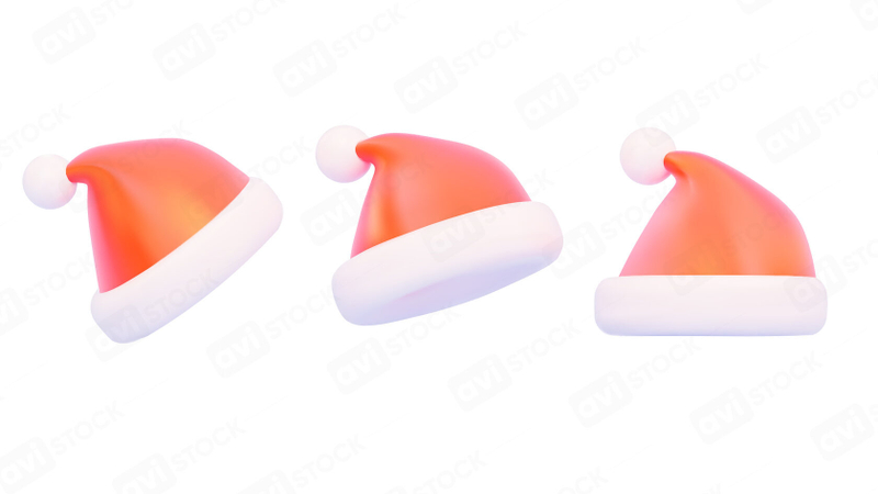 Набор 3D рождественских колпаков Санты