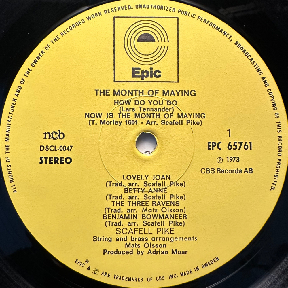 Scafell Pike ‎– The Month Of Maying (Швеция 1973г.)