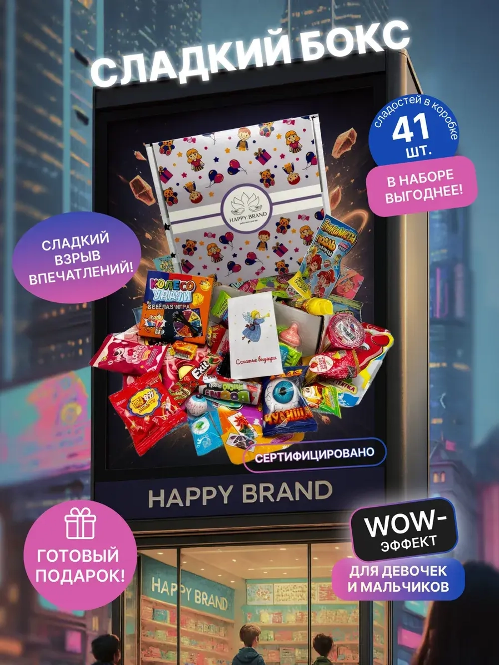 Сладкий бокс 41 вкусняшка Сладости детям