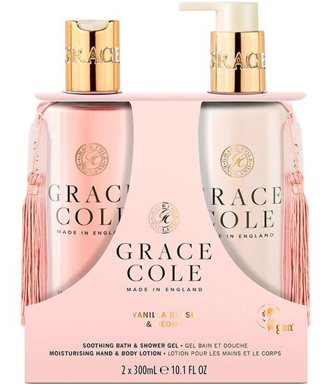 Ваниль и пион, подарочный набор для тела (гель для душа и лосьон для тела), Grace Cole