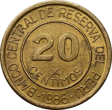 20 сентимо 1986 Перу