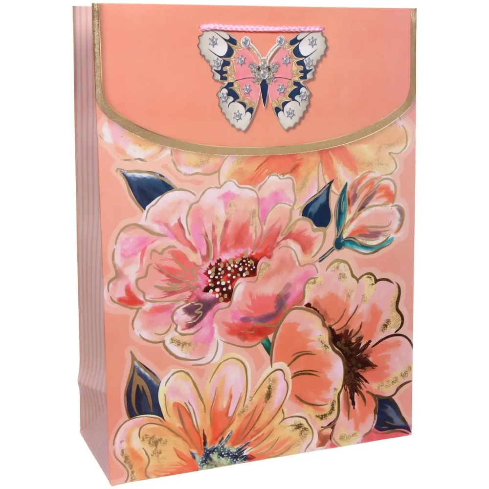 Пакет подарочный «Изящные цветы» 31*42*12 см, микс