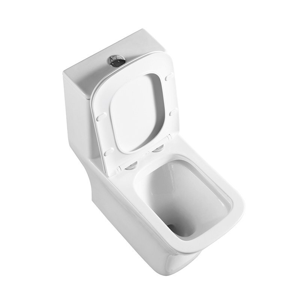 Унитаз-моноблок безободковый BelBagno Neon BB8617CPR-MN/SC с крышкой-сиденьем микролифт, белый