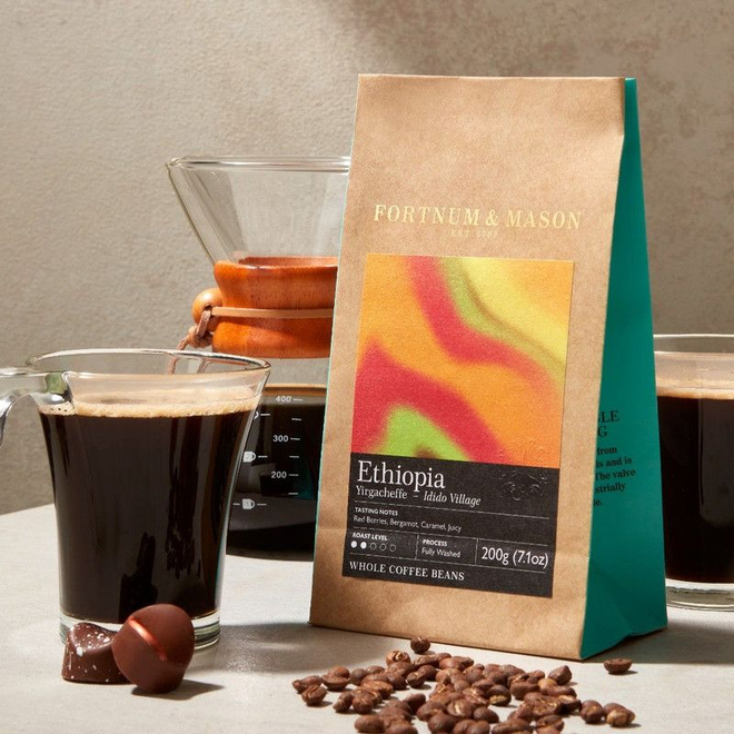 Fortnum and Mason Кофе в зернах Ethiopia Yirgacheffe (2 пачки по 200 г)