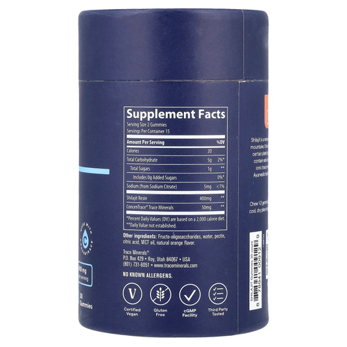 Trace, Жевательные мармеладки с мумие, апельсин, 30 шт.