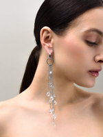 Моносерьга "Chandelier White" Silver