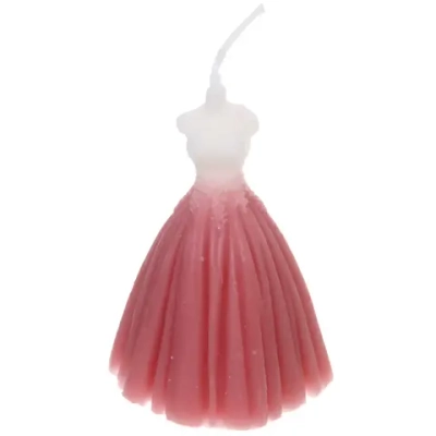 Свеча «Бальное платье» 6*8, Розовый