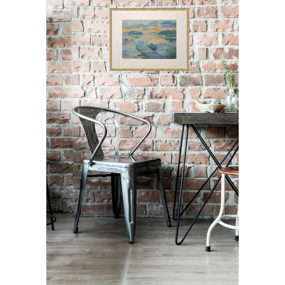 Постер с паспарту 30х40 см Репродукция с авторской картины маслом "Финляндия. Светает"