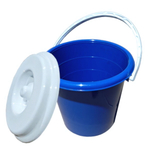 Ведро 12л с крышкой цвет синий, крышка белая