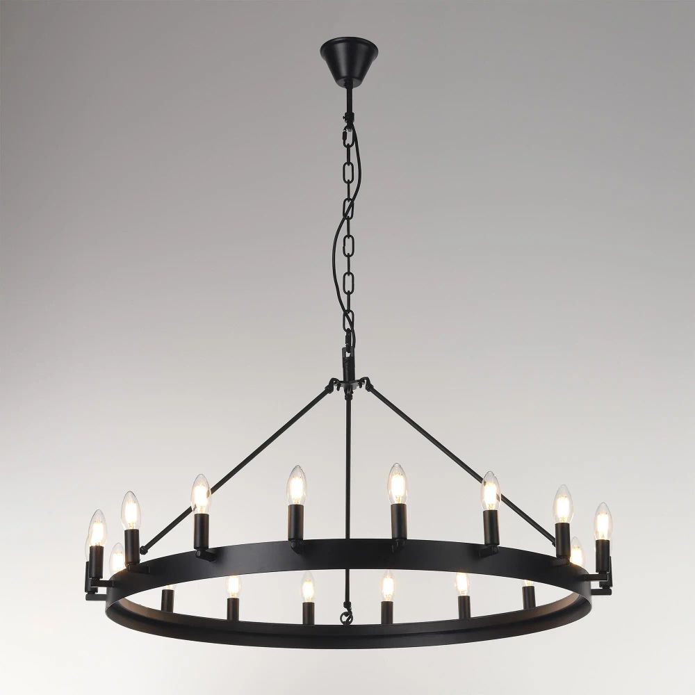 Citilux Смитсон CL470118 Люстра замковая подвесная Чёрная