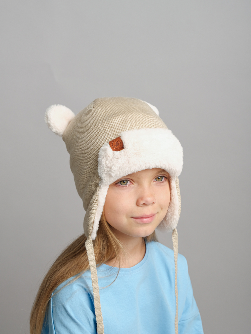 Шапка зимняя вязаная (Жемчуг) ТЕДДИ