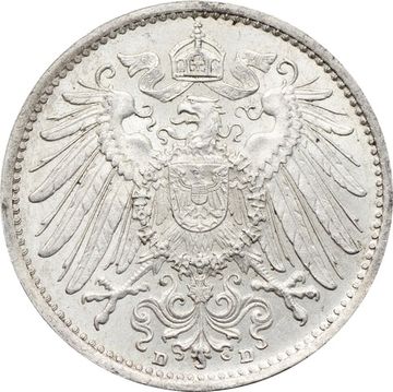 1 марка 1914 Германская Империя "D"