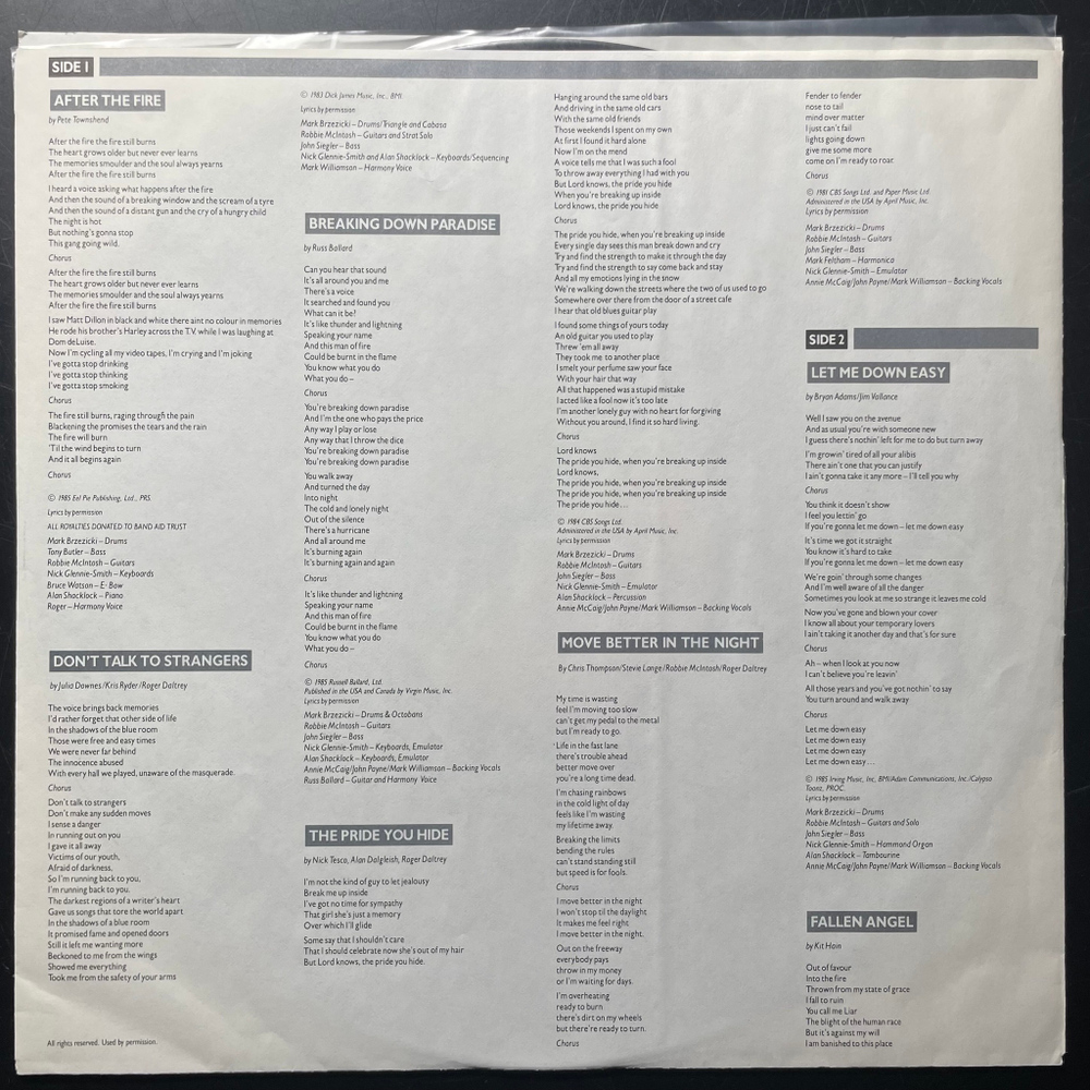 Roger Daltrey ‎– Under A Raging Moon (США 1985г.)