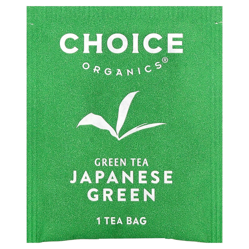 Choice Organic Teas, зеленый чай, японский зеленый, 16 чайных пакетиков, 26 г (0,92 унции)