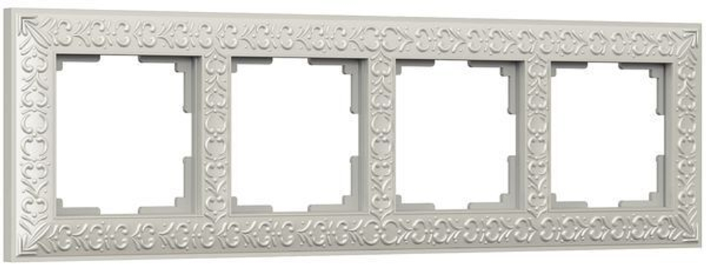 Рамка на 4 поста (матовый хром)