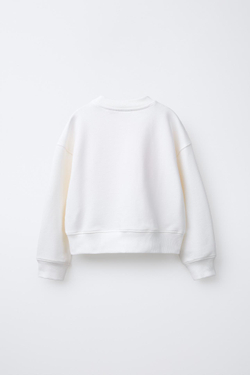 ZARA ТОЛСТОВКА С ПРИНТОМ CHUPA CHUPS®, ЖЕЛТОВАТО-БЕЛЫЙ