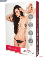 Фривольные кружевные трусики с доступом Easy To Love LXL (46-48) (Цвет: черный)