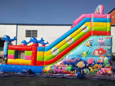 Коммерческий надувной батут-горка «Приключения рыбки» 7*4*5.5 м