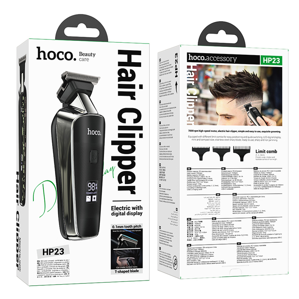 Машинка для стрижки волос HOCO HP23 (черный)