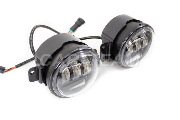 Противотуманные фары (ПТФ) линзованные "Sal-Man" на Ford Kuga, Focus II (арт. 01443) (3 диода LED 50W)
