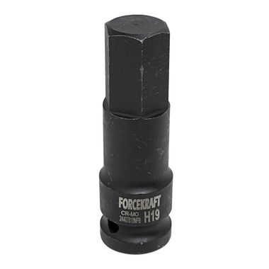 Головка-бита 6-гранная ударная 19мм,1/2'' FORCEKRAFT FK-24407819MPB