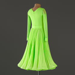 Lilia 14-01-02-С | Рейтинговое платье гофре для спортивных бальных танцев | Vasileva Dance