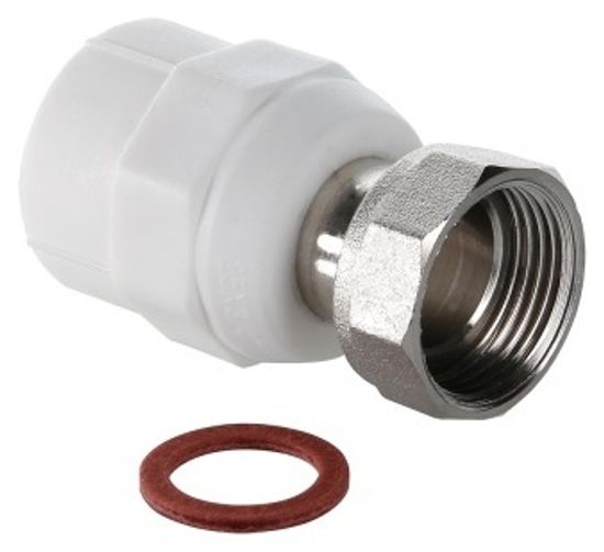 Муфта комбинированная Valtec 20х1/2" с накидной гайкой полипропиленовая (VTp.708.0.02004)