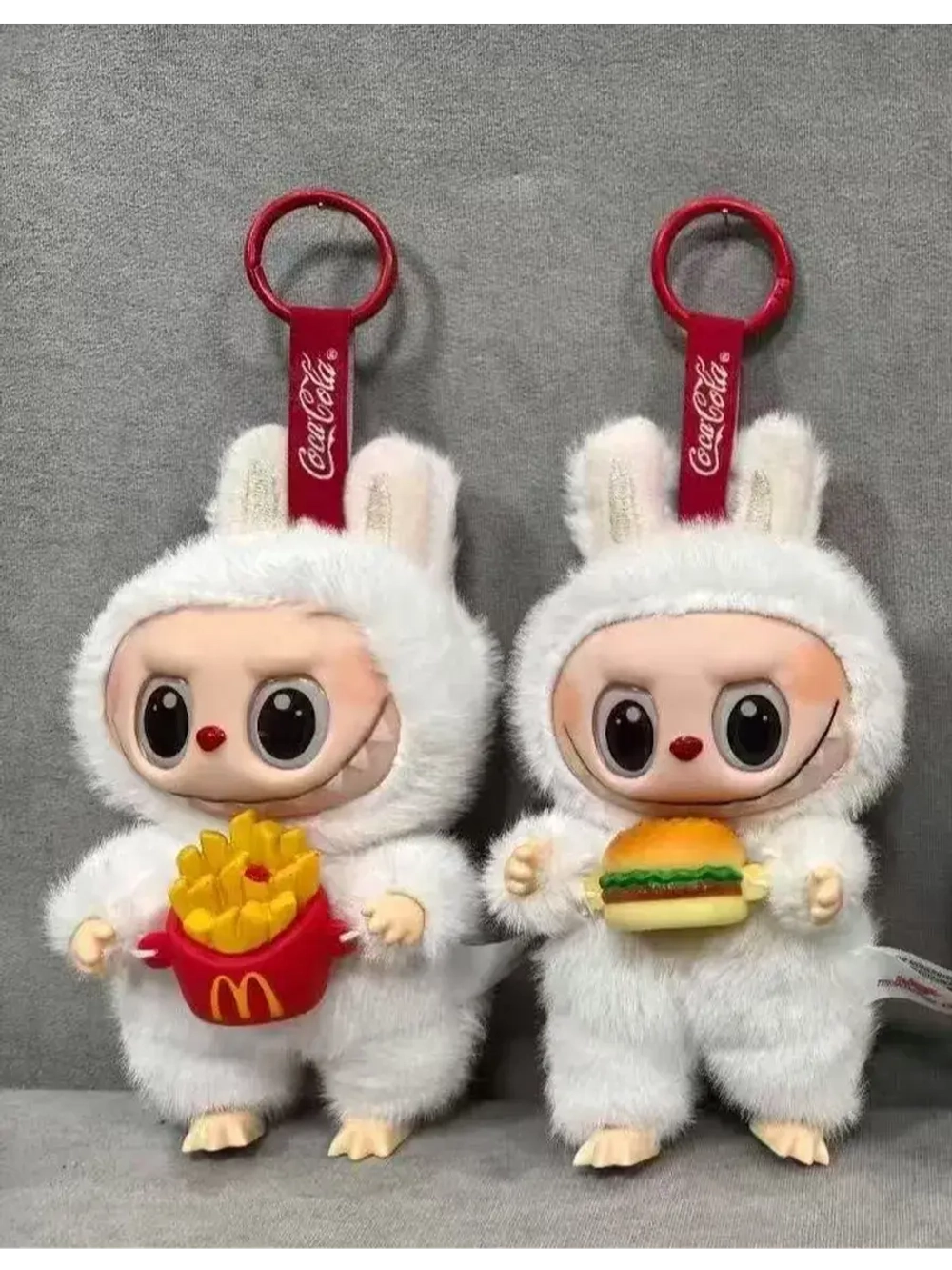 Мягкая игрушка Лабубу белый с Бургером