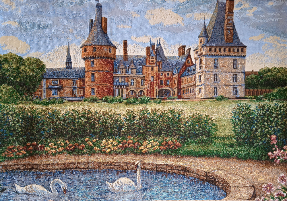 Декоративная гобеленовая наволочка для интерьерной подушки Легенды Франции 68х47