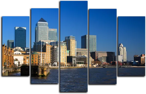 Модульная картина "Город на воде"