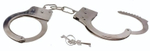 Серебристые металлические наручники с ключиками (Цвет: серебристый)