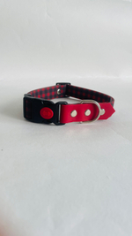 Ошейник для собак из биотана , 25 мм , 35-55 см . Клетка и салатовый