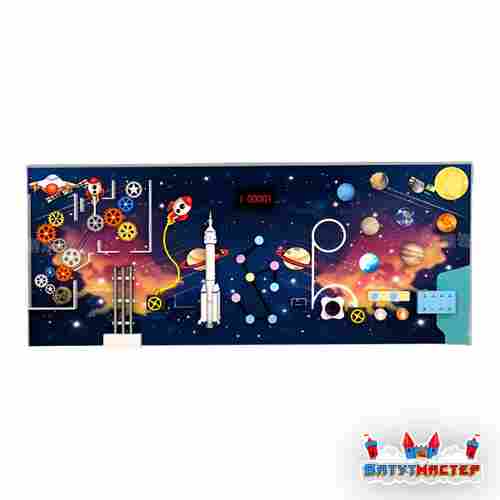 Интерактивная стена «Битва планет», с космическими модулями и счётчиком