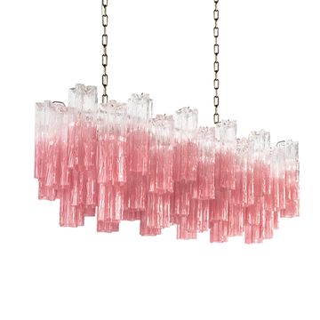 Подвесная люстра 11*Е14 10580/1000R Clear pink розовый градиент Murano LOFT IT