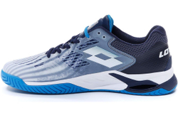Мужские кроссовки теннисные Lotto Mirage 100 Speed - all white/diva blue/navy blue