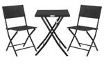 Набор мебели Элластик-Пласт Ola Dom складной (2стула+стол) (антрацит)