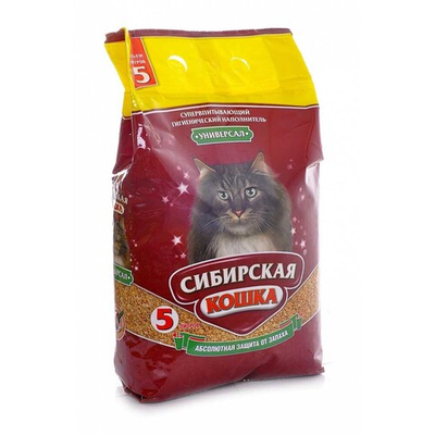 Сибирская кошка Универсал - наполнитель минеральный (впитывающий)