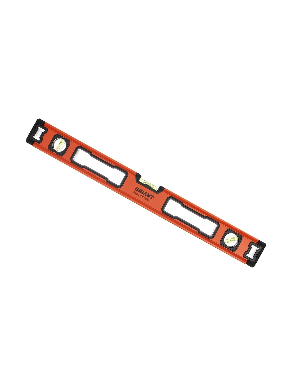 Алюминиевый магнитный строительный уровень Gigant 600мм GWM600