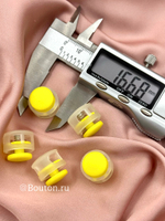 Фиксаторы шнура для одежды пластиковые ярко-желтые