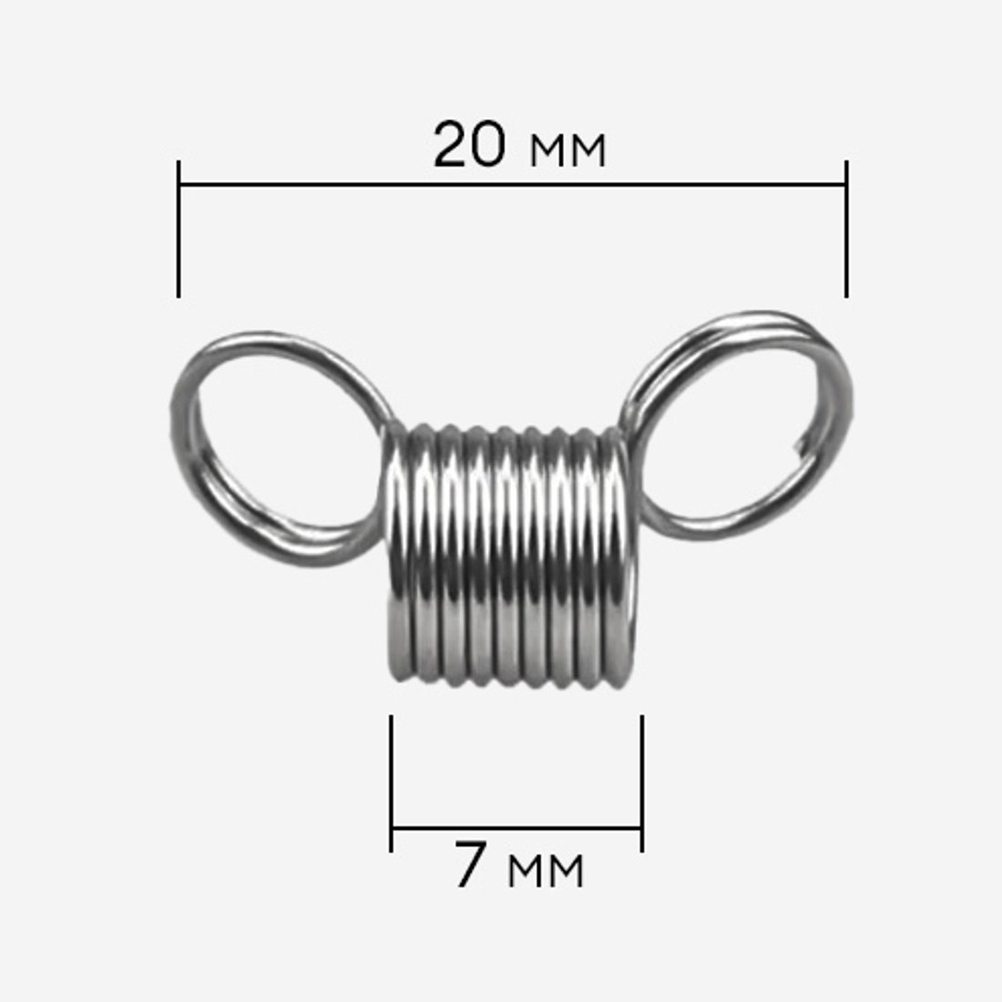 Стоппер для бусин, 7мм, сталь